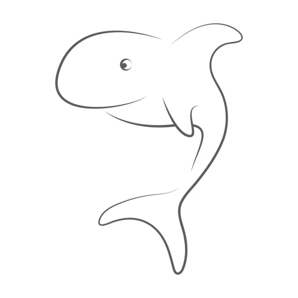 Este Vector Diseño Ilustración Logotipo Tiburón — Archivo Imágenes Vectoriales