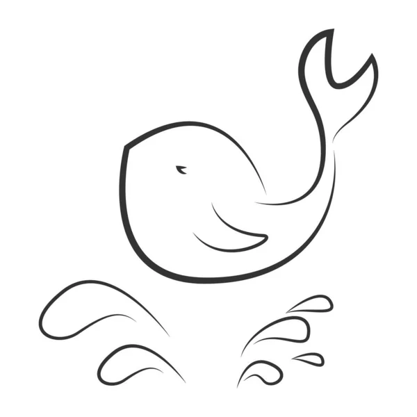 Este Vector Del Diseño Ilustración Ballenas — Vector de stock