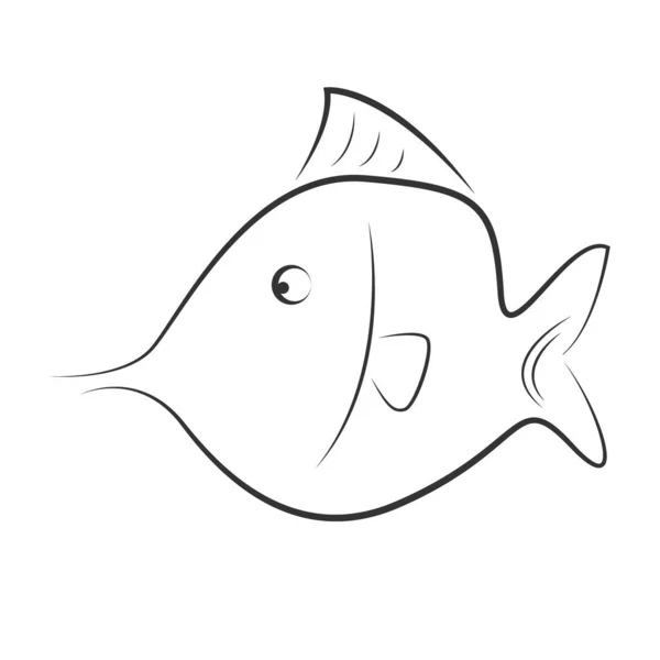 Questo Vettore Unico Disegno Illustrazione Dei Pesci — Vettoriale Stock
