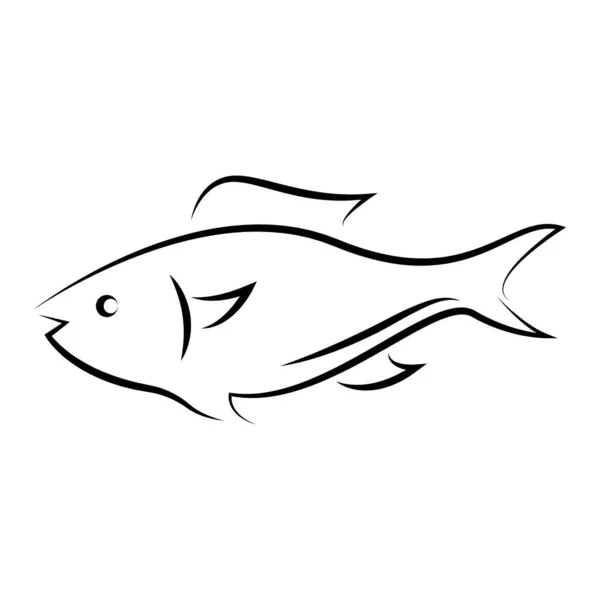 Este Único Vetor Design Ilustração Peixes —  Vetores de Stock