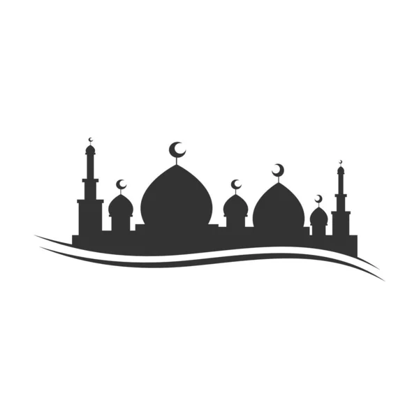 这是清真寺标志矢量设计 — 图库矢量图片