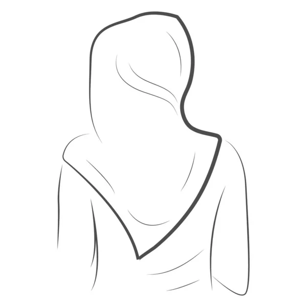 这是Hijab矢量元件的图解设计 — 图库矢量图片