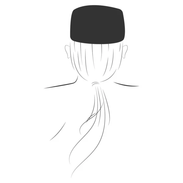 Homem Muçulmano Desenho Ilustração Vetor — Vetor de Stock