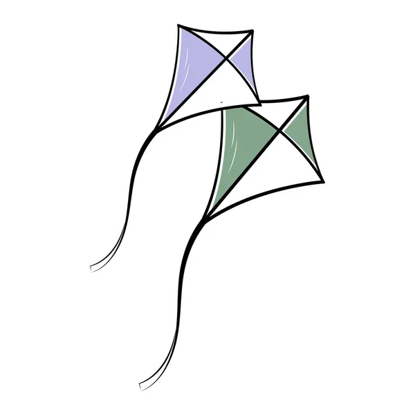 Иллюстрация Дизайна Векторных Воздушных Змеев — стоковый вектор