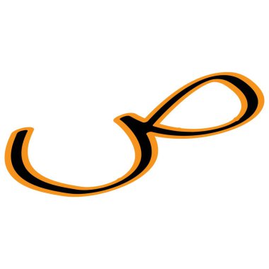 Bu Arapça harf vektör çizimi tasarımı