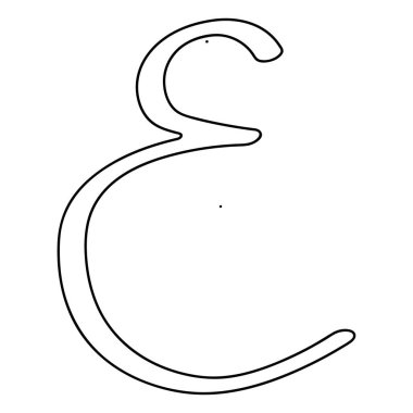 Bu Arapça harf vektör çizimi tasarımı