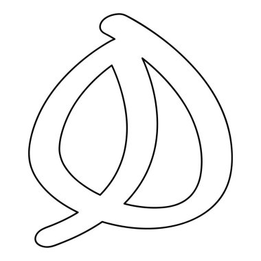 Bu Arapça harf vektör çizimi tasarımı