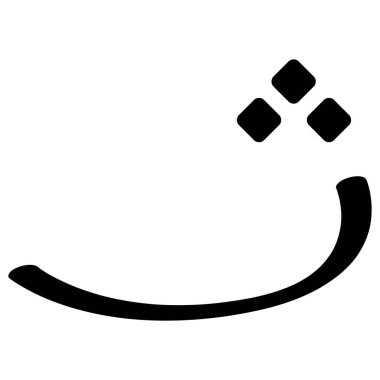 Bu Arapça harf vektör çizimi