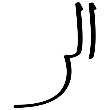 Bu Arapça harf vektör çizimi