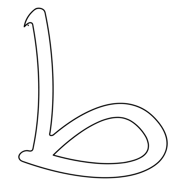 Este Desenho Ilustração Vetorial Letra Árabe —  Vetores de Stock