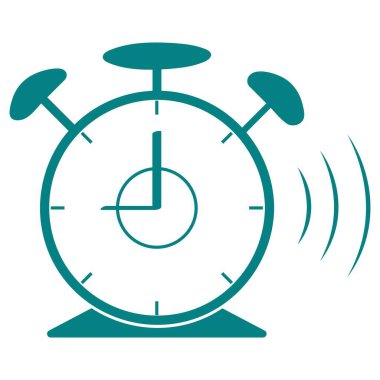 Bu alarmlı saat simgesi vektör çizimi tasarımı