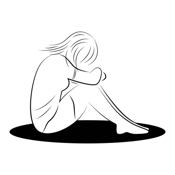 Ikona Depresji Wektor Ilustracji Projektu — Wektor stockowy
