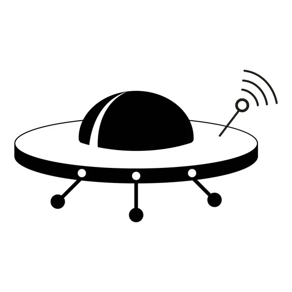 Ufo Space Vektor Symbol Illustration Design — Stockvektor