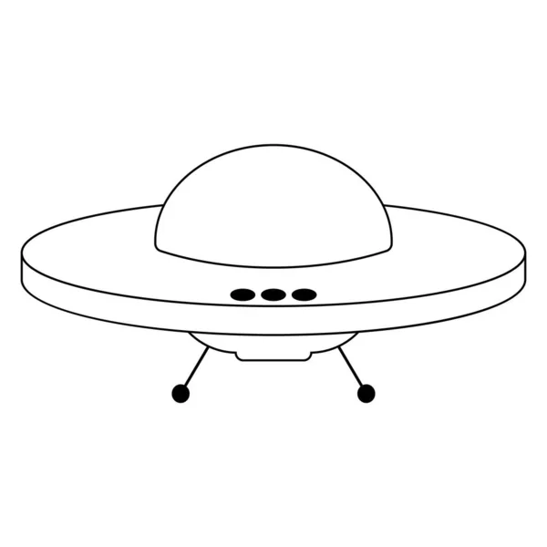 Ufo Space Vektor Symbol Illustration Design — Stockvektor