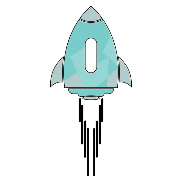 Rocket Vector Icon Illustration Design — Vector de stock