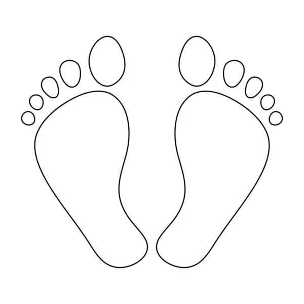 Footprint Icon Vector Illustration Design — Stock Vector