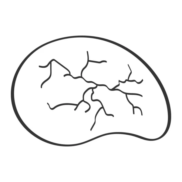 Векторная Иллюстрация Иконы Мозга — стоковый вектор