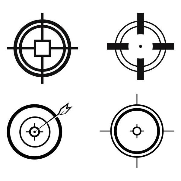 Дизайн Векторной Иллюстрации Целевых Значков — стоковый вектор