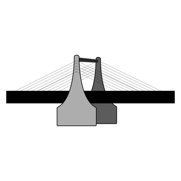 Este Puente Icono Vector Ilustración Diseño — Vector de stock