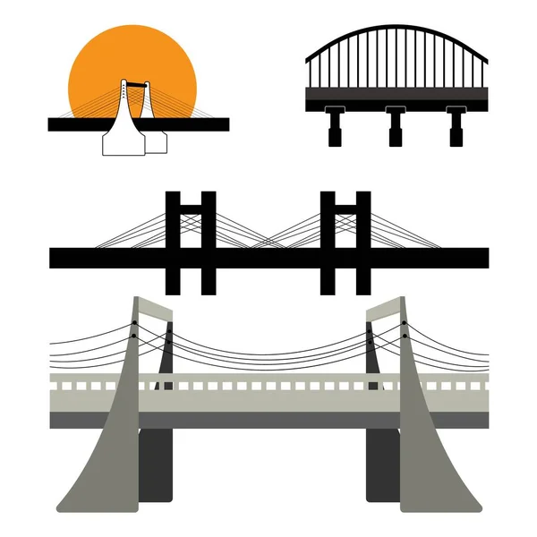 Αυτό Είναι Σχέδιο Εικονογράφησης Διάνυσμα Γέφυρα Εικονίδιο — Διανυσματικό Αρχείο