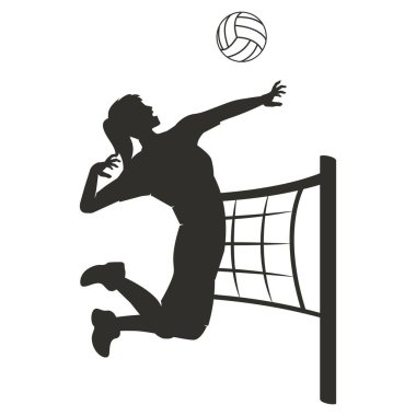 Bu volley vektör element çizim tasarımı.
