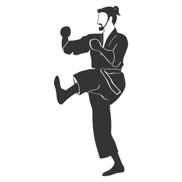 Karate Vektör Illüstrasyon Tasarımı — Stok Vektör