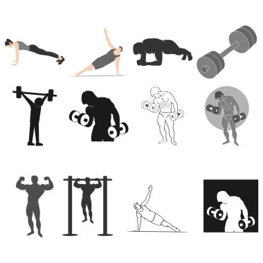 Bu fitness vektör çizimi tasarımı