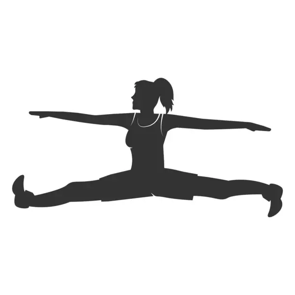 Yoga Exercise Vector Illustration Design — Stock Vector