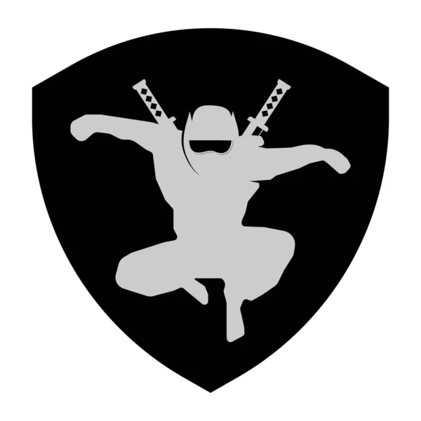 Este Diseño Ilustración Vectorial Ninjas — Archivo Imágenes Vectoriales