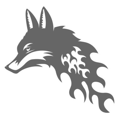 bu tilki simgesi çiziminin vektörü