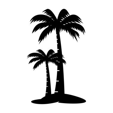 Bu hindistan cevizi ağacı çizim tasarımı vektörü