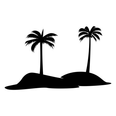 Bu hindistan cevizi ağacı çizim tasarımı vektörü