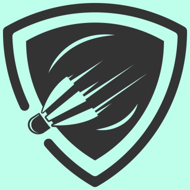 badminton logo vektör illüstrasyon tasarımı