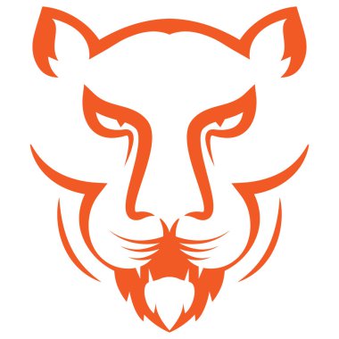 Aslan kafasının benzersiz logo vektörünü al