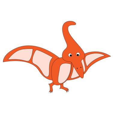 Dinozor tasarımının çizgi film çizimi