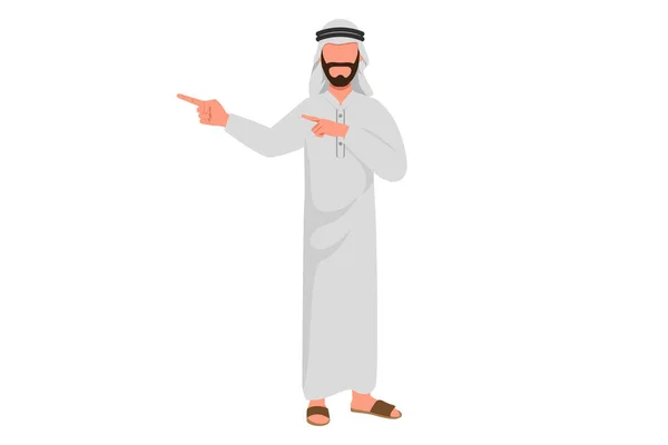 Business Design Dessin Homme Affaires Arabe Pointant Les Mains Ensemble — Image vectorielle
