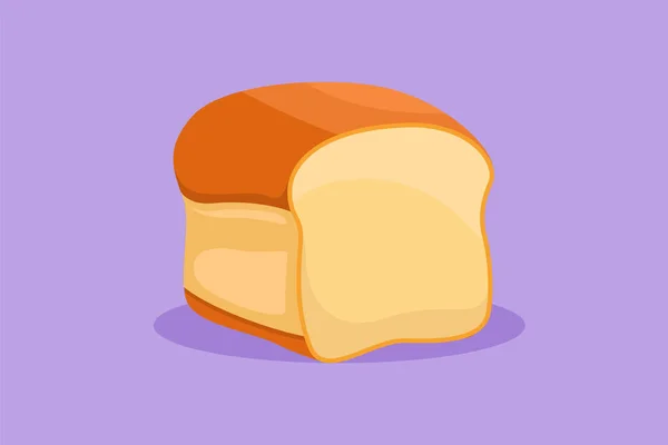 Персонаж Плоский Рисунок Свежий Вкусный Онлайн Логотип Магазина Белого Хлеба — стоковый вектор