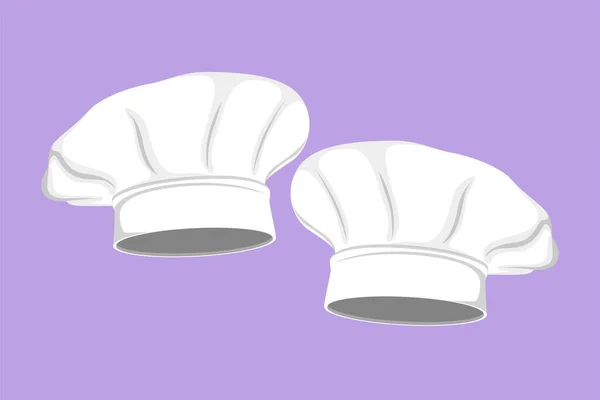 Dessin Style Plat Dessin Stylisé Chapeau Uniforme Chef Chapeau Pour — Image vectorielle