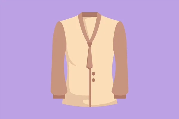 图形平面设计绘图风格的女性夹克标志类型 女式夹克或夹克标志 商务风格的基本服装 穿上外套商务服装 女人穿 卡通风格矢量插图 — 图库矢量图片