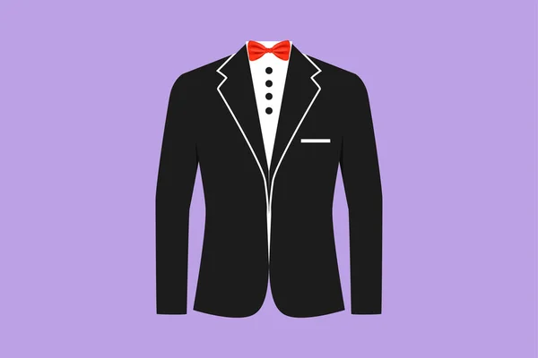 Graphic Flat Design Σχέδιο Άνθρωπος Επίσημο Λογότυπο Κοστούμι Ετικέτα Πρότυπο — Διανυσματικό Αρχείο