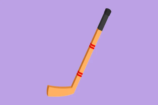 Character Flat Drawing Ice Hockey Stick Logo Symbol Hockey Puck — Stock Vector
