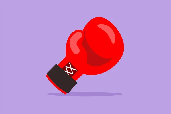 Grafik Flache Zeichnung Vorne Rote Boxhandschuhe Symbol Sportartikel Verteidigung Und — Stockvektor