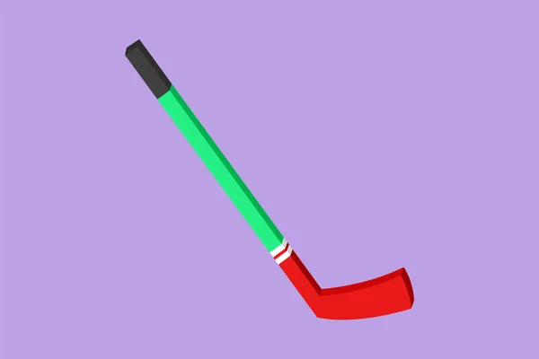Karaktär Platt Ritning Ishockeyklubba Logotyp Eller Symbol Hockey Puck Stick — Stock vektor
