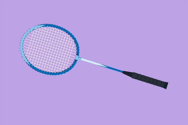 Cartoon Flat Style Drawing Badminton Racket Logo Symbol Racket Sport — Stock Vector