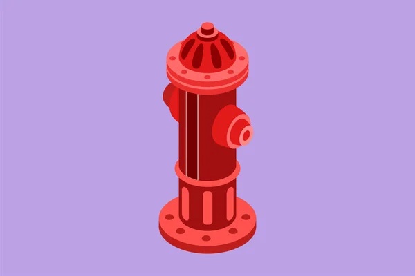 Der Charakteristische Flachziehhydrant Auf Der Straßenseite Wird Für Vorbeugende Maßnahmen — Stockvektor