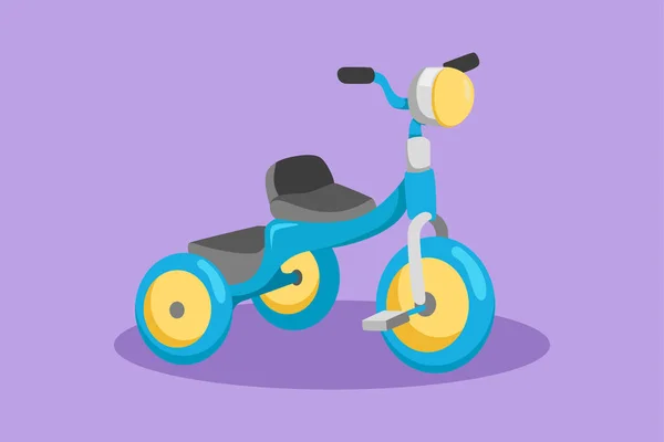 Grafik Düz Tasarım Tekerlekli Bisiklet Logosu Ikon Sembol Çiziyor Çocuk — Stok Vektör