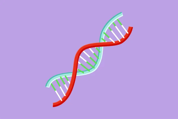 나선형 Dna 로고의 그래픽 디자인 와이어 프레임 스타일 의학에 유전자 — 스톡 벡터