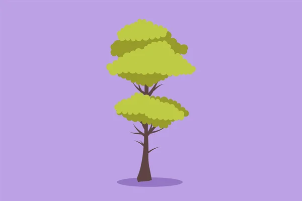 Χαρακτήρας Επίπεδο Σχέδιο Πράσινο Φρέσκο Δέντρο Για Εικονίδιο Του Κήπου — Διανυσματικό Αρχείο