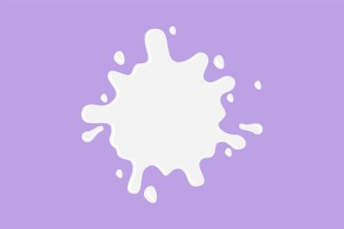 Su damlalarının, akan logonun, ikonun, etiketin, sembolün karikatür düz çizimi. Damla ve sıçra. Boya lekeleri, sıçramalar, damlalar, damlalar, lekeler. Grafik tasarım vektör çizimi