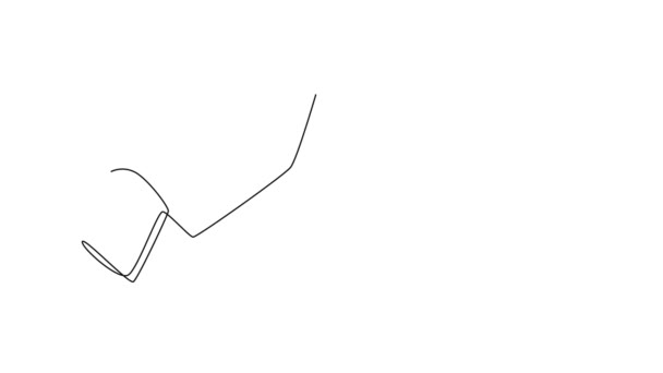 Animated Self Drawing Continuous Line Draw Two Men Giving High — Stock Video